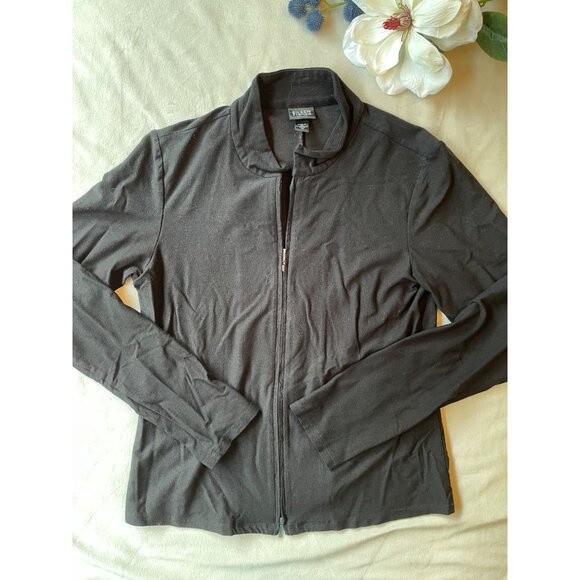 Eileen Fisher Petite Light weight PS Black Zip-Up Jacket Academia - Picture 7 of 7